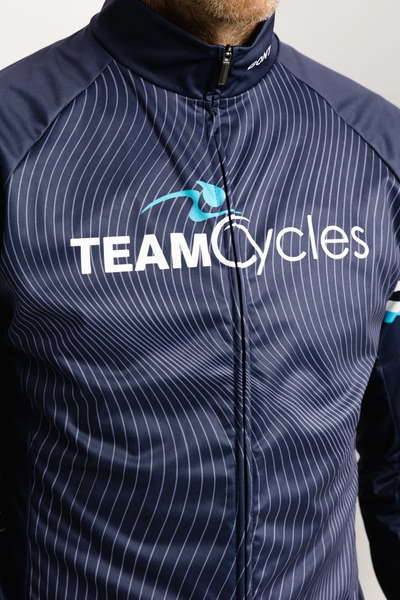 Team Cycles Windshield Cycling Jacket in Navy Blue-3